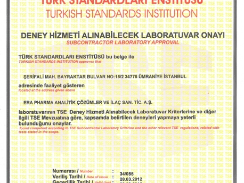 Kalite sistemimiz tescillendi: TS EN 17025 onaylı laboratuvar sertifikası aldık